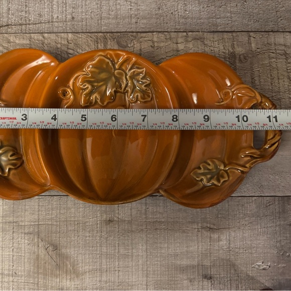 Pumpkin Trio Ceramic Plate TII Collections - Picture 5 of 13